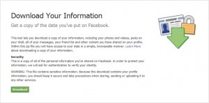 Backup Facebook - confirm